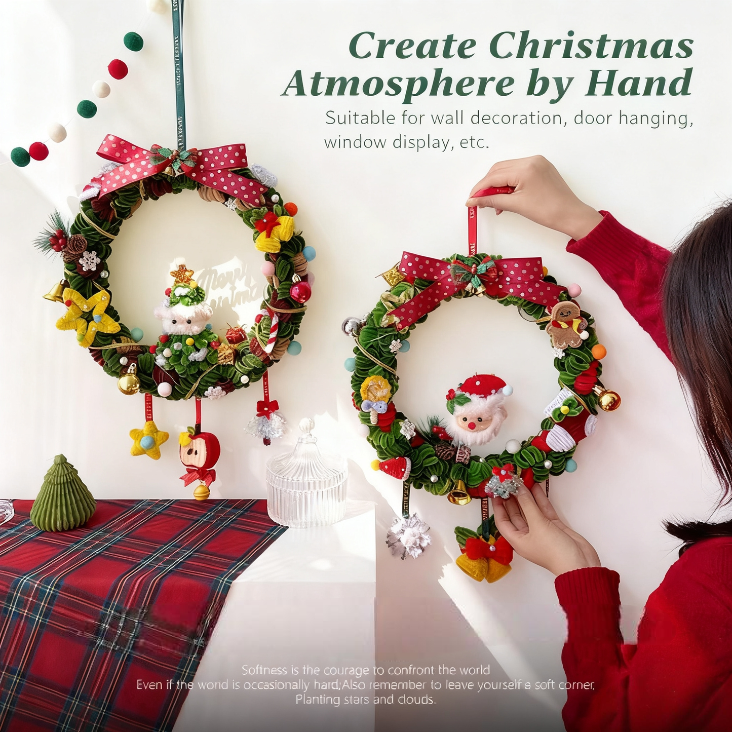 Christmas Wreath Niuniubang Craft Kit - DIY Holiday Charm