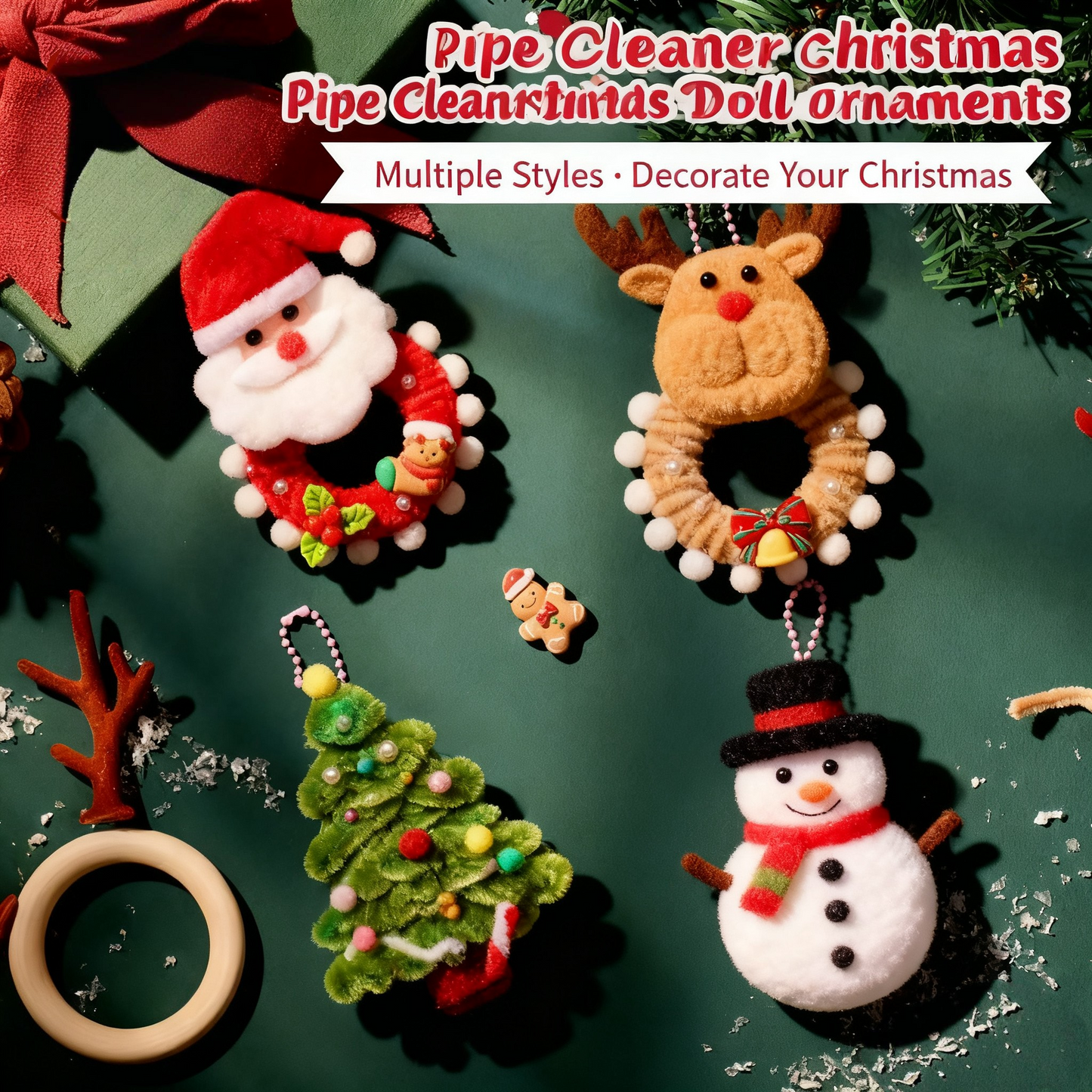 Christmas Ornament Niuniubang Craft Kit - 4 Styles